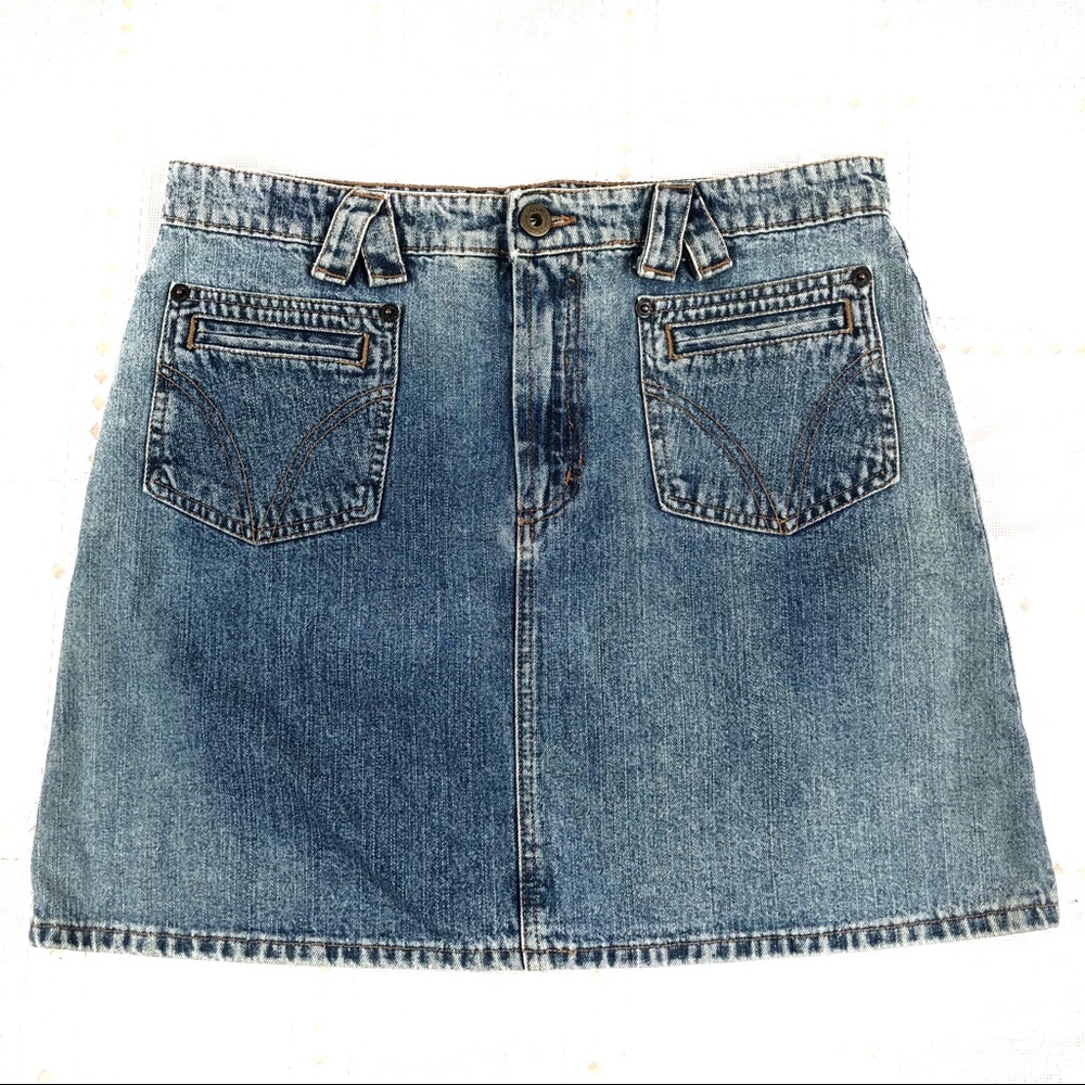D&G DOLCE & GABBANA jean mini skirt 30 denim b1205 - Picture 1 of 8